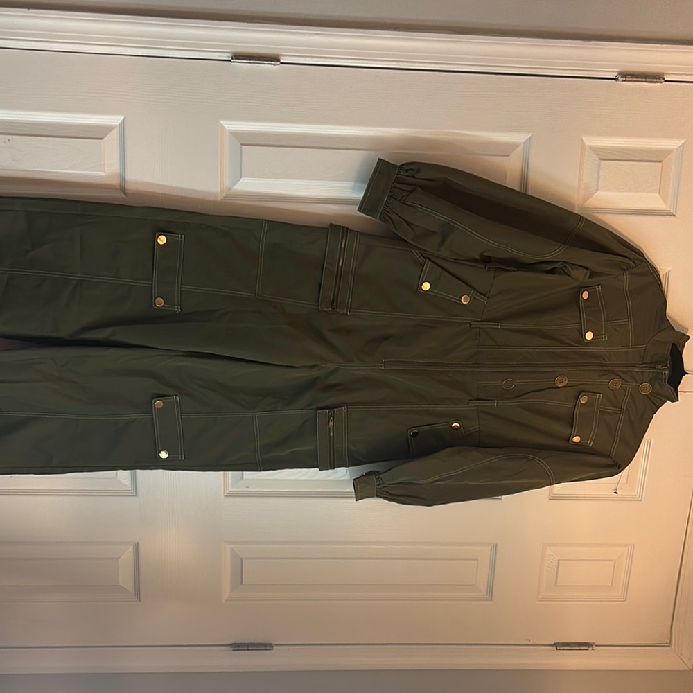 Olive Green Utility Jumpsuit